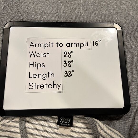 Gray and Pink Striped Sleeveless Sweater Dress - Picture 8 of 11